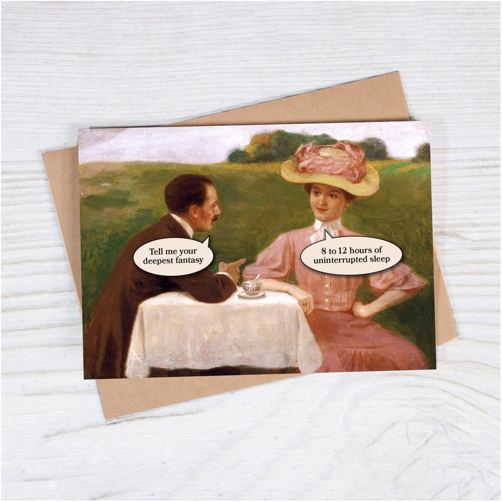 Your Deepest Fantasy Card on table.