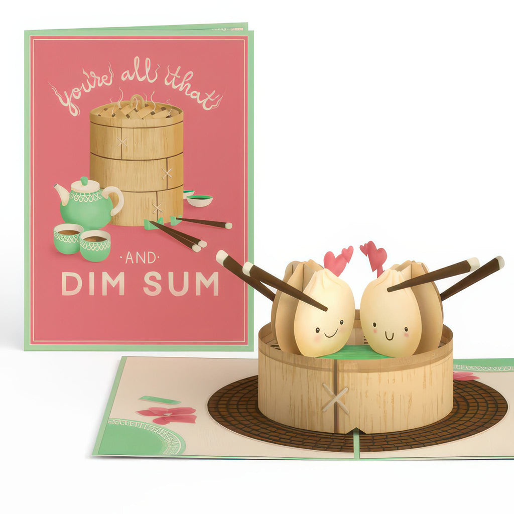 You're All That And Dim Sum Pop-Up Card opened and closed.