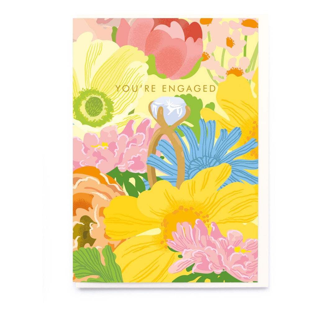 You're Engaged Floral Card.