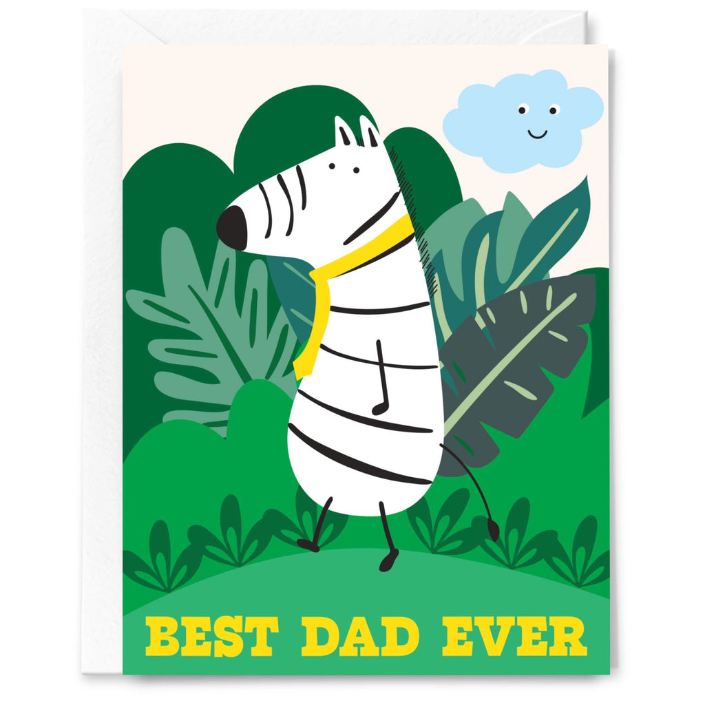 Zebra Father's Day Card.
