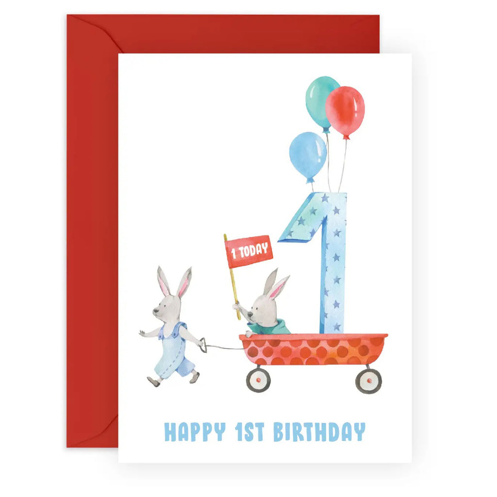 1 Today, Rabbits Birthday Card.