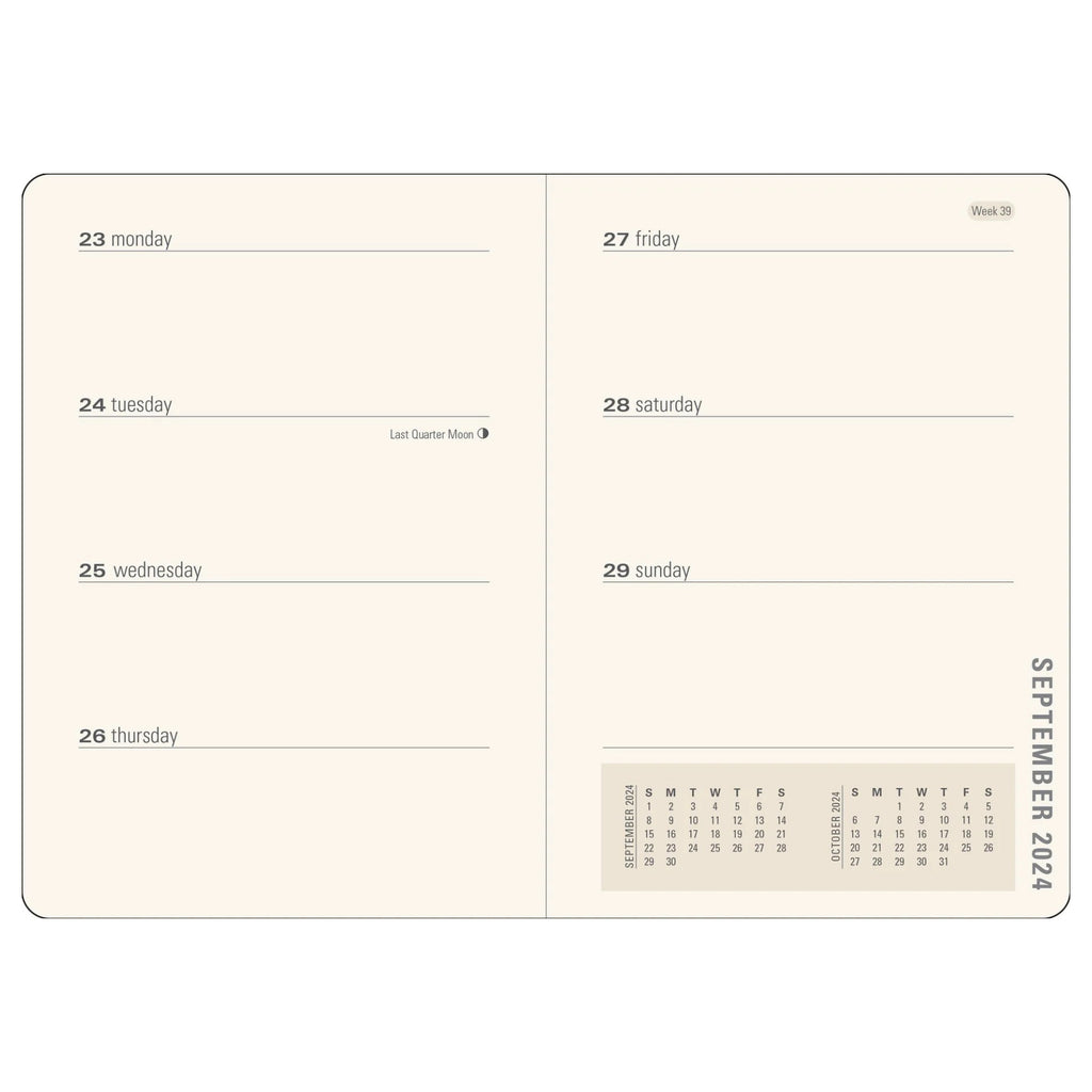 2023-24 Mystic Moon Weekly Planner 16 Months weekly spread.