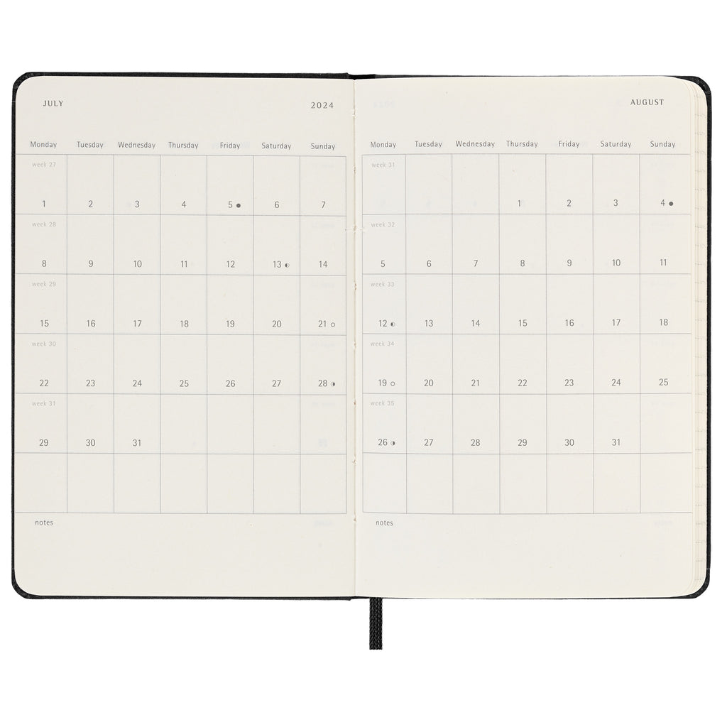 2024 Vertical Weekly Planner calendar spread.