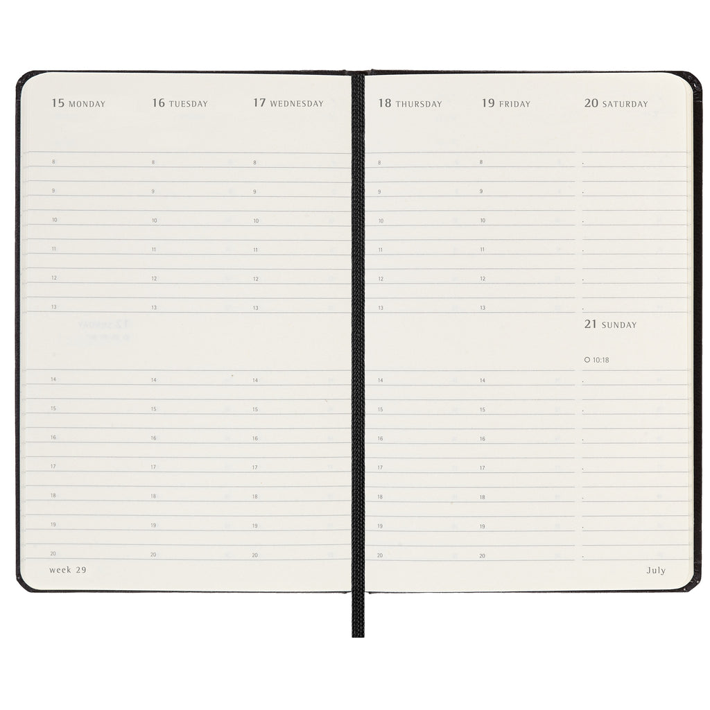 2024 Vertical Weekly Planner schedule spread.