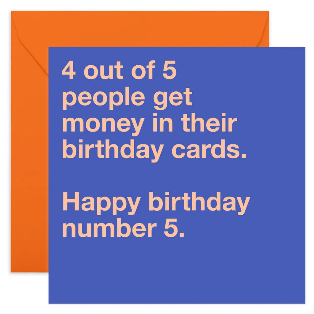 4 Out Of 5 People Card.