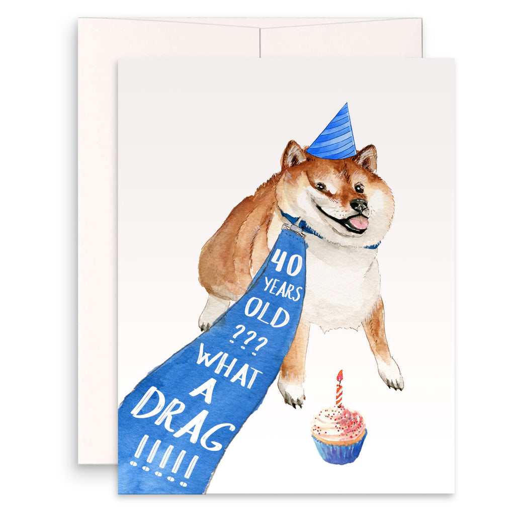 40 Years Old Doge Birthday Card