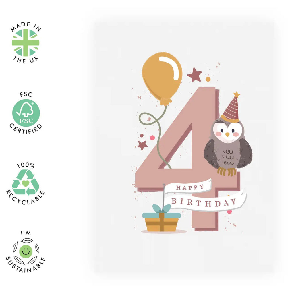 4th Birthday, Owl Card environmental features.