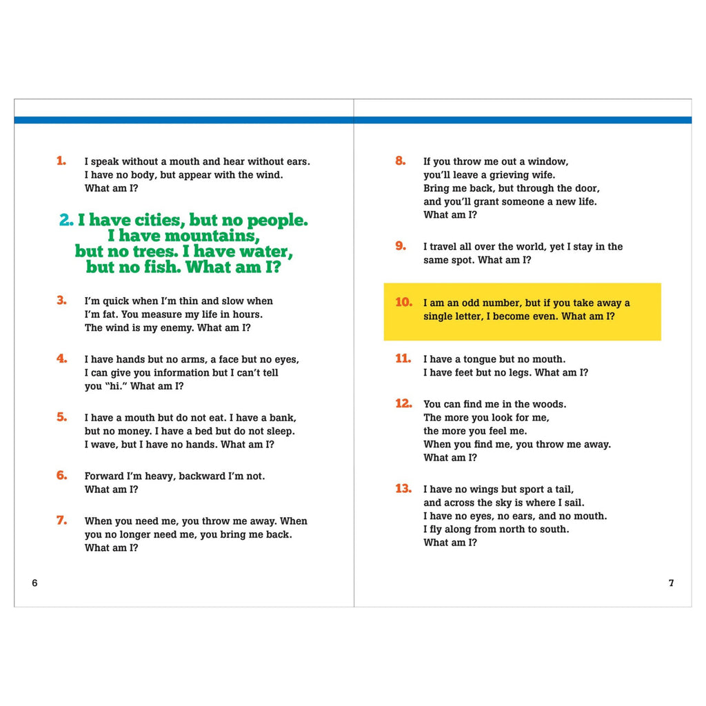 500 Riddles Brain Teasers For Clever Kids Sample Riddles 1