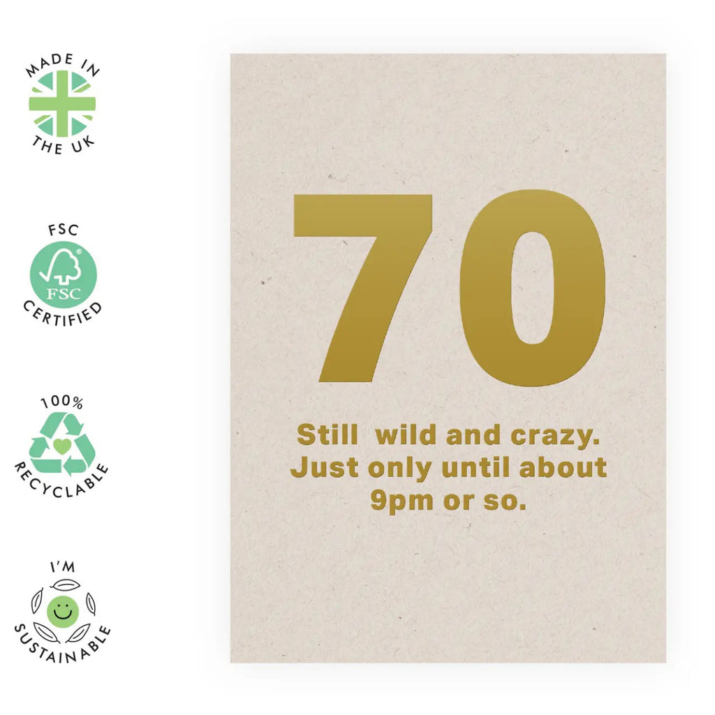 70 Still Wild & Crazy Birthday Card environmental features.