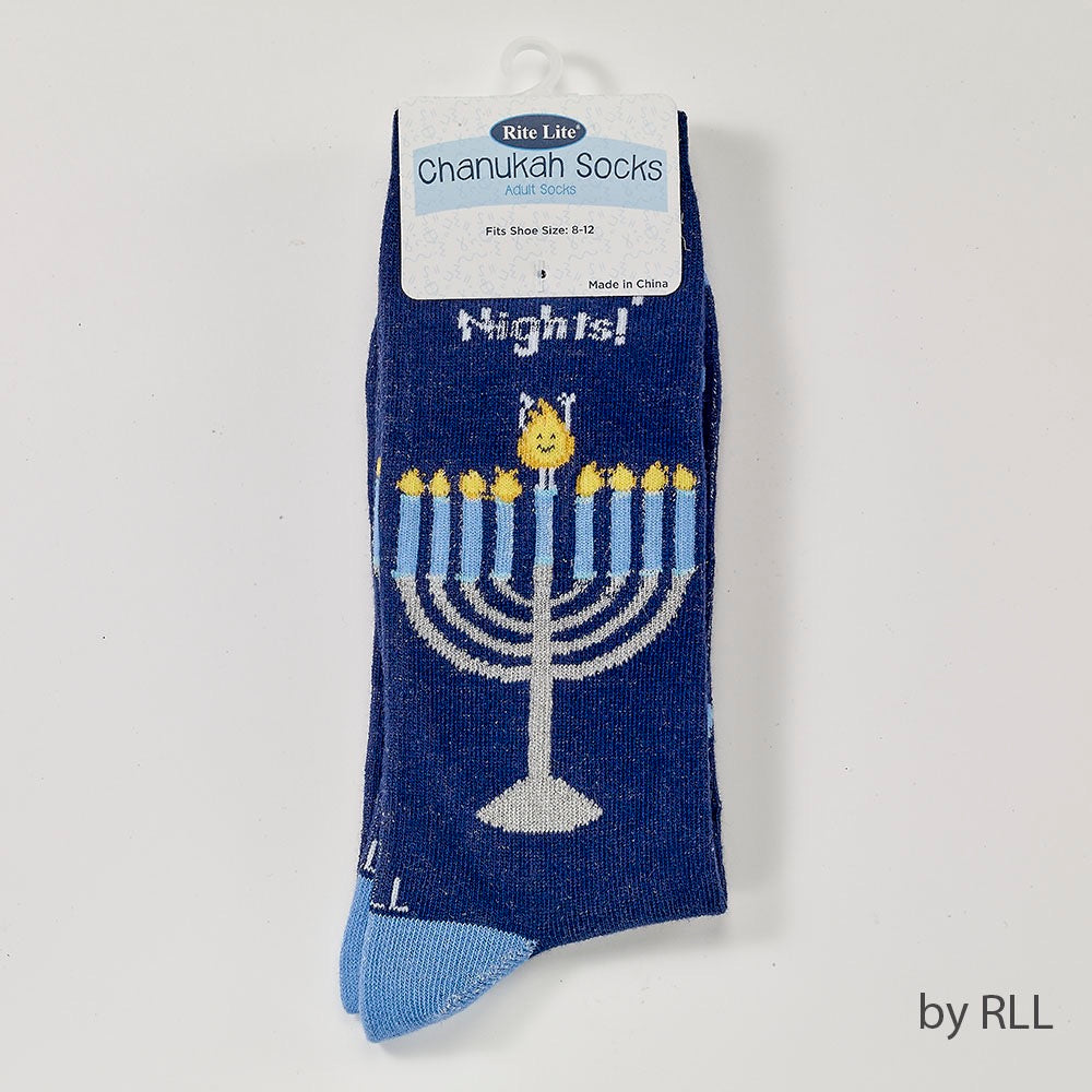 8 Crazy Nights Hanukkah Socks Packaging