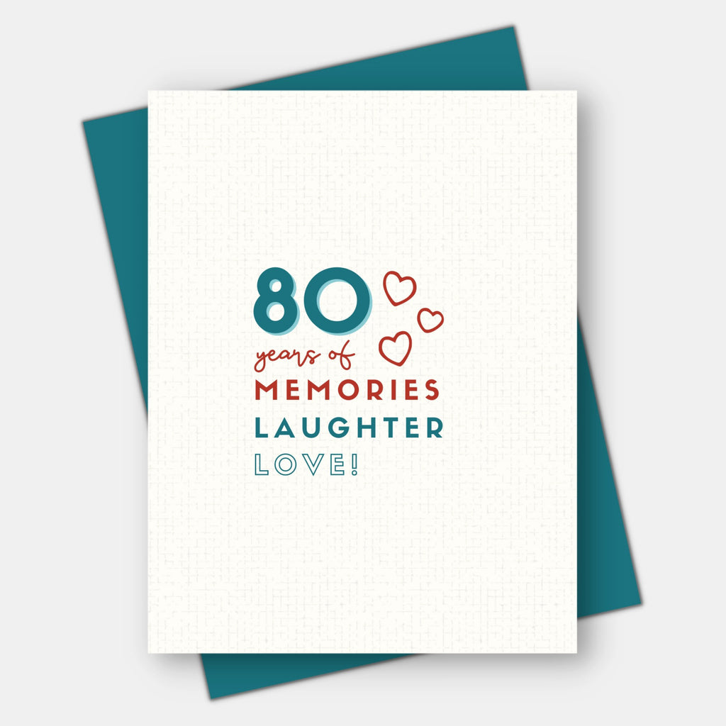 80 Years of Memories Card.