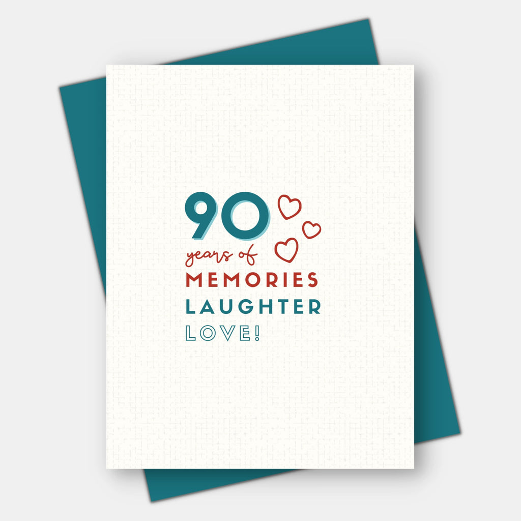 90 Years of Memories Card.