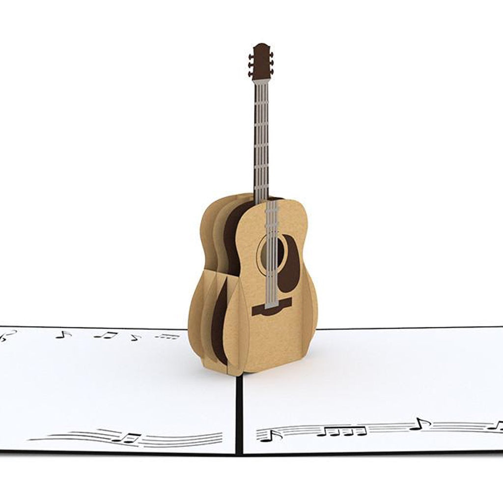 Acoustic Guitar 3D Pop Up Card