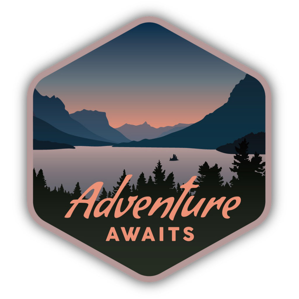 Adventure Awaits Lake Sticker