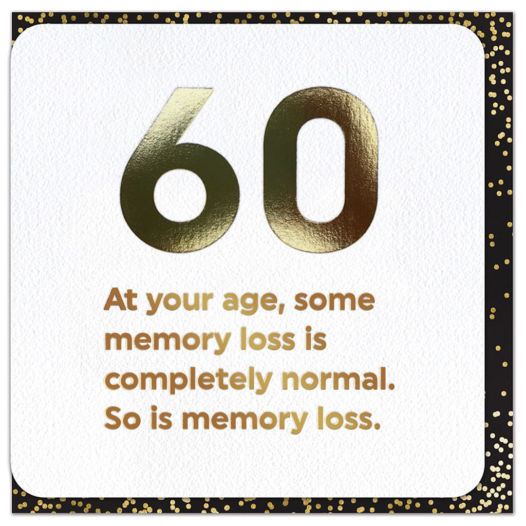 Age 60 Memory Loss Card