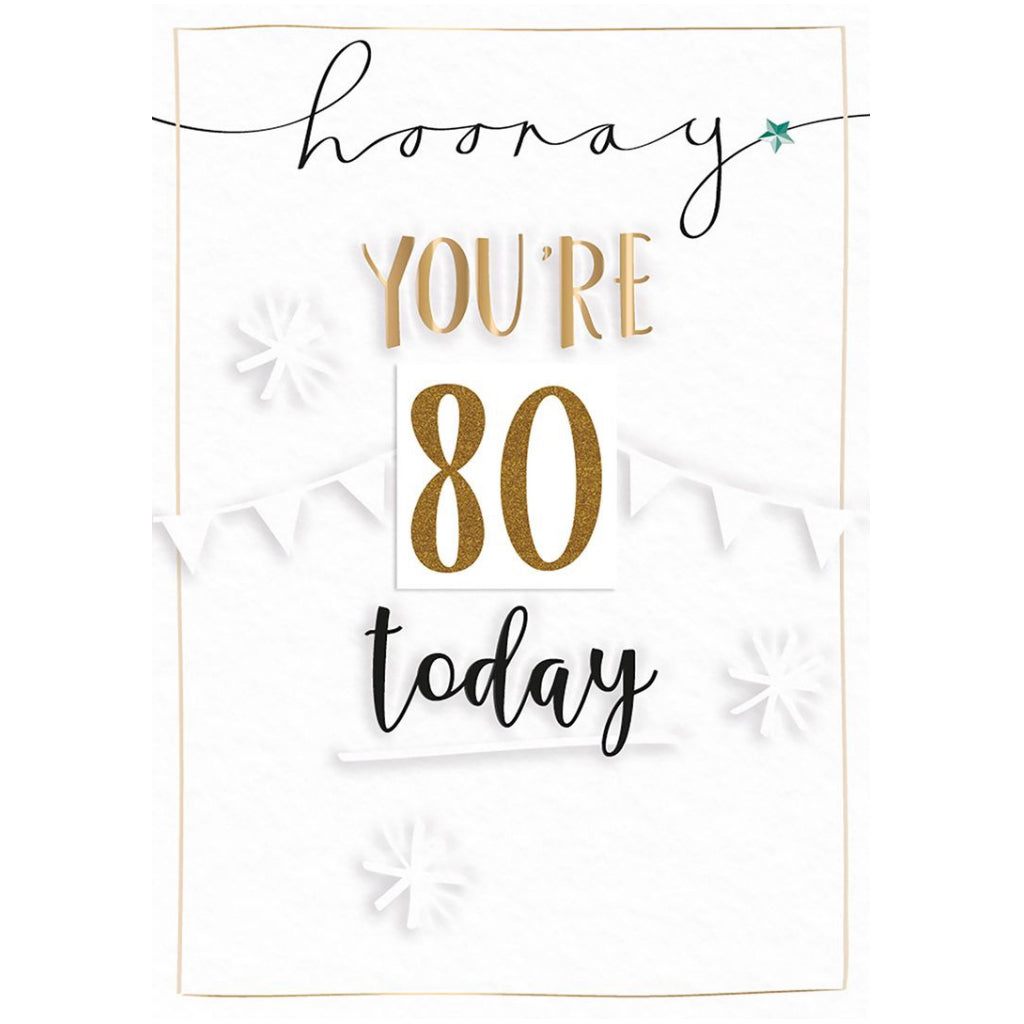 Age 80 Hooray Card