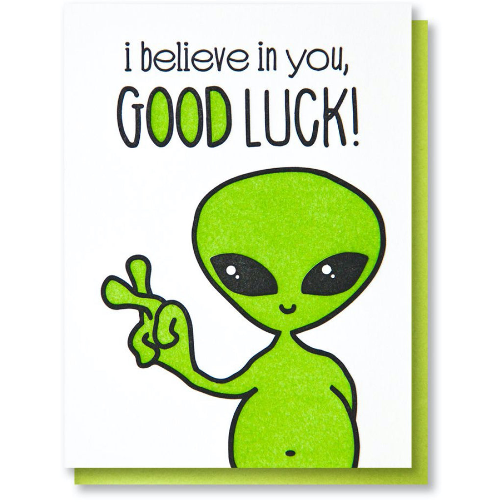 Alien Good Luck Card