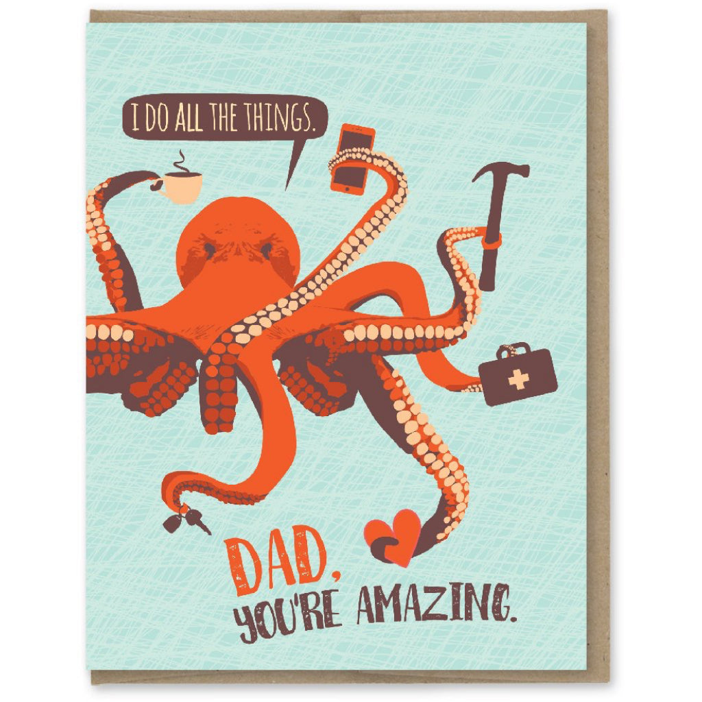 All The Things Octopus Dad Card