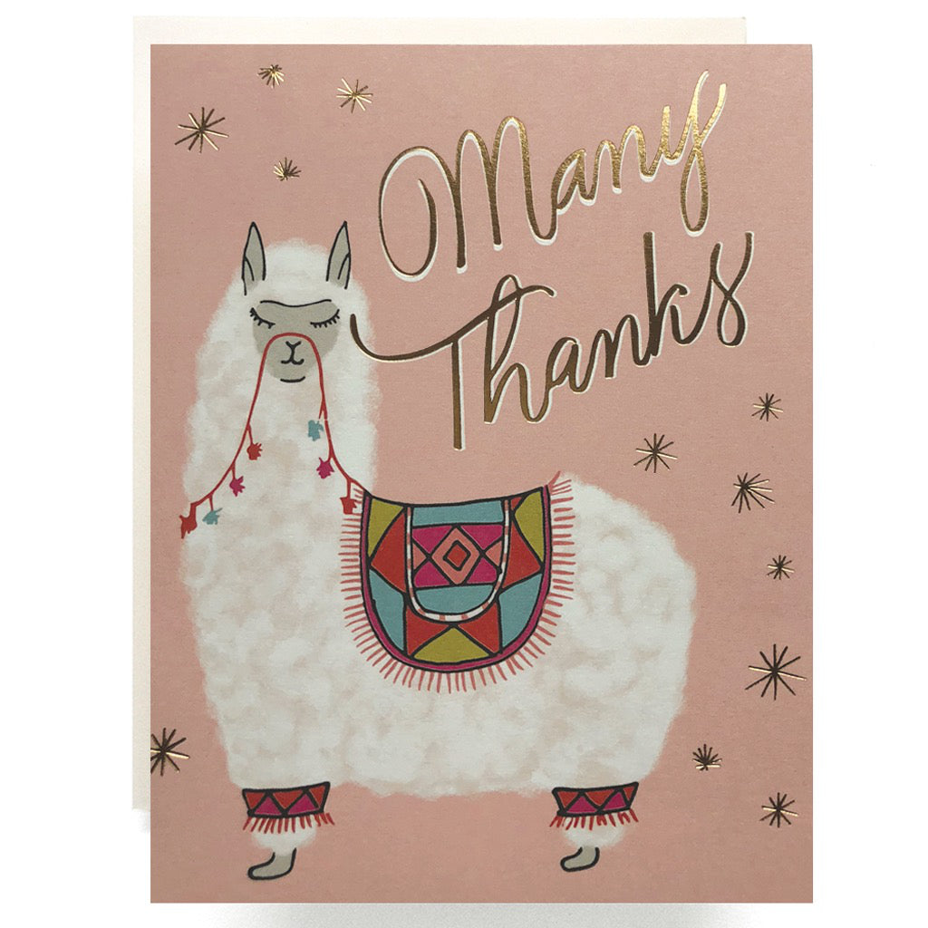 Alpaca Thanks Card