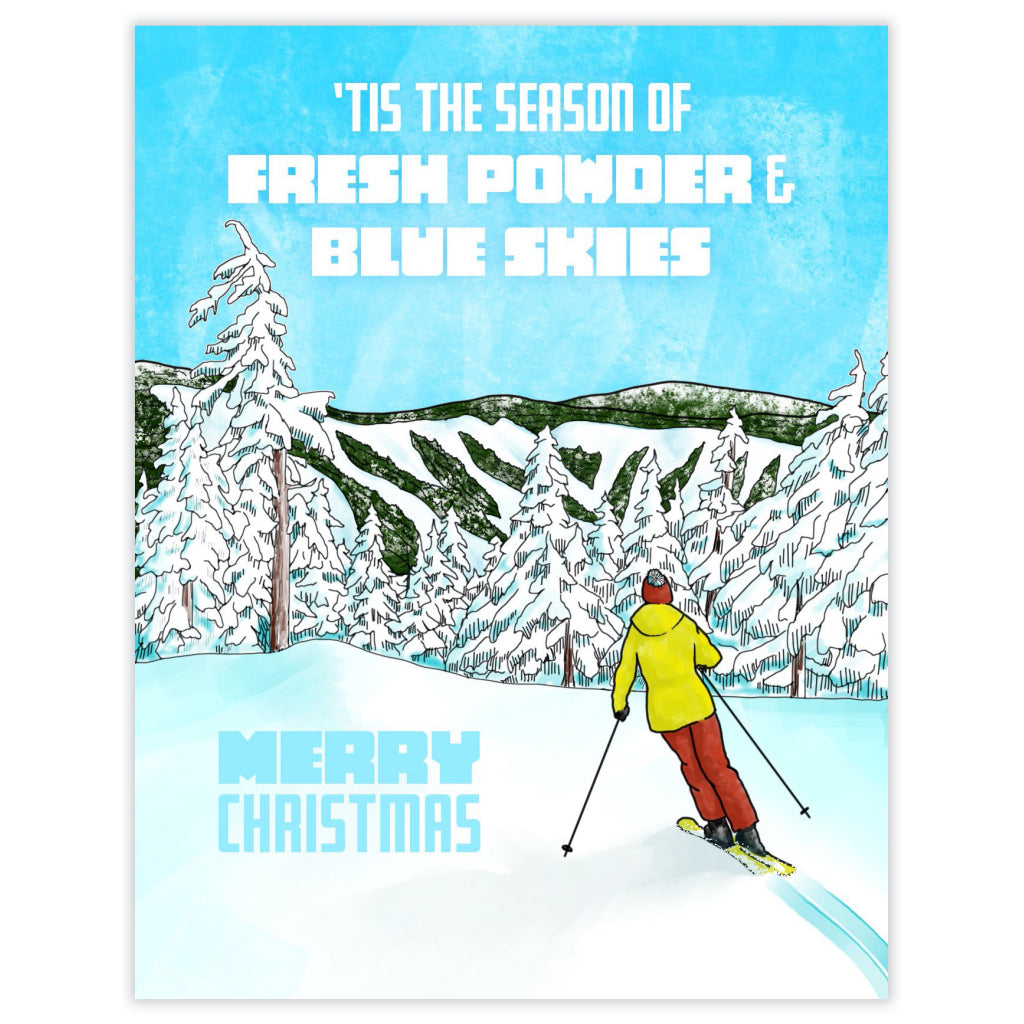Alpine Ski Christmas Card
