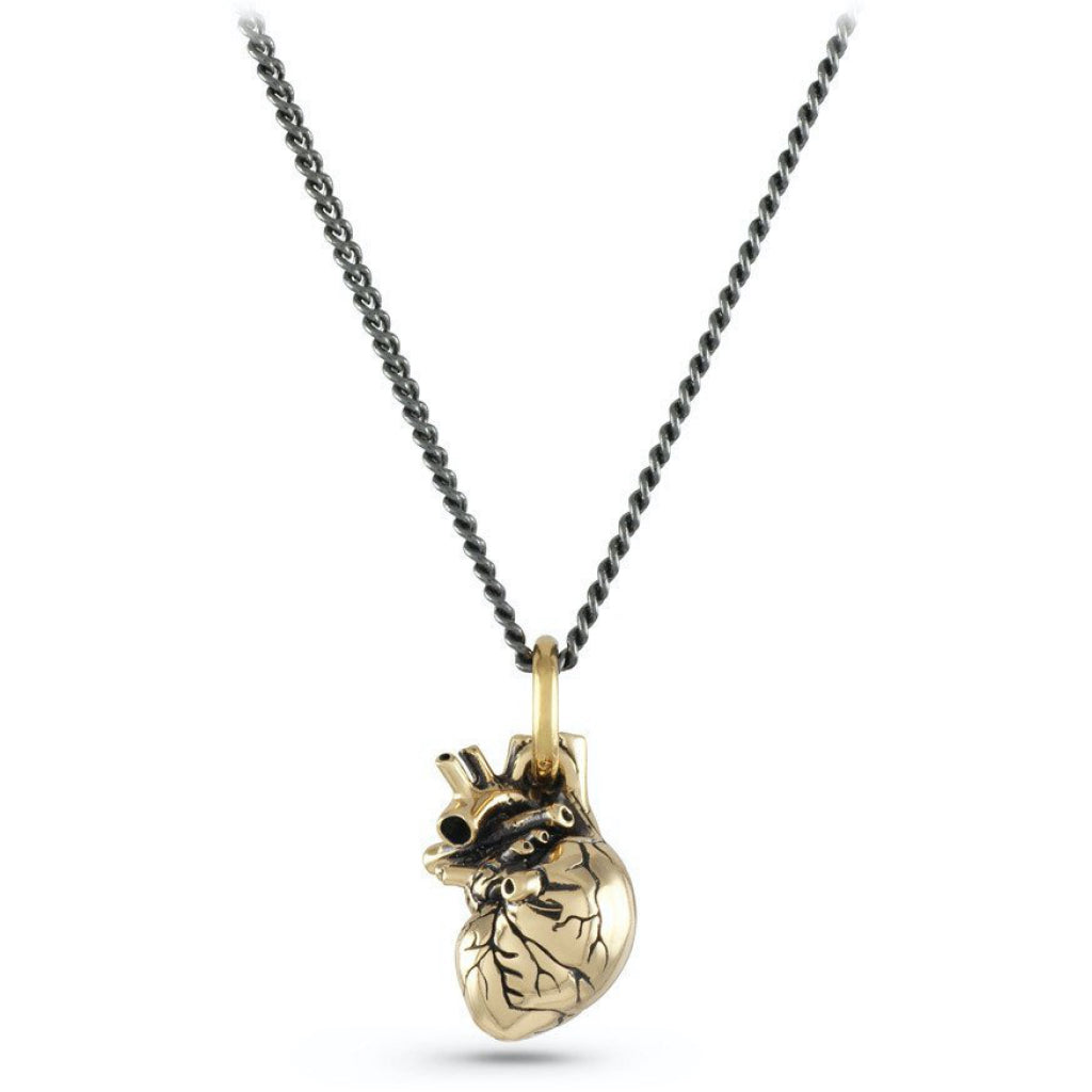 Anatomical Heart Small Bronze Necklace