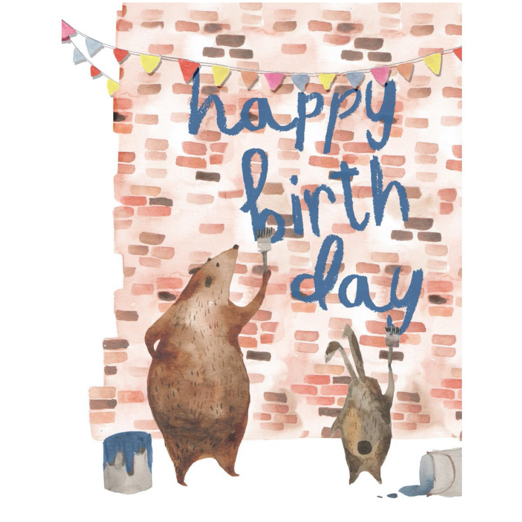 Animals Graffiti Birthday Card