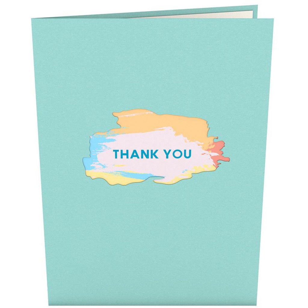 Artistic Thank You 3D Pop Up Card Front