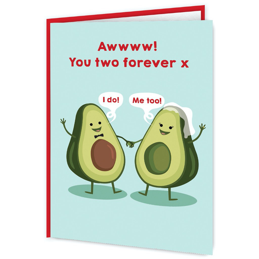 Avocado Love Forever Wedding Card