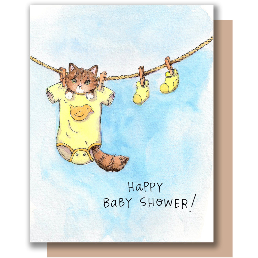 Baby Shower Kitten Card