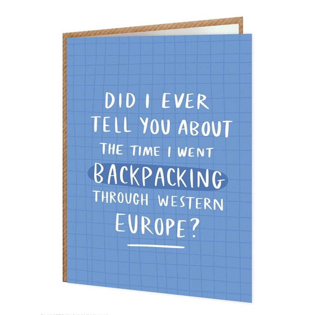 Backpacking Western Europe Card