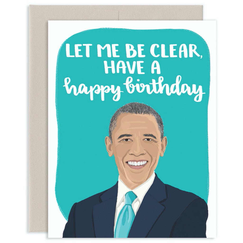 Barack Obama Birthday Card