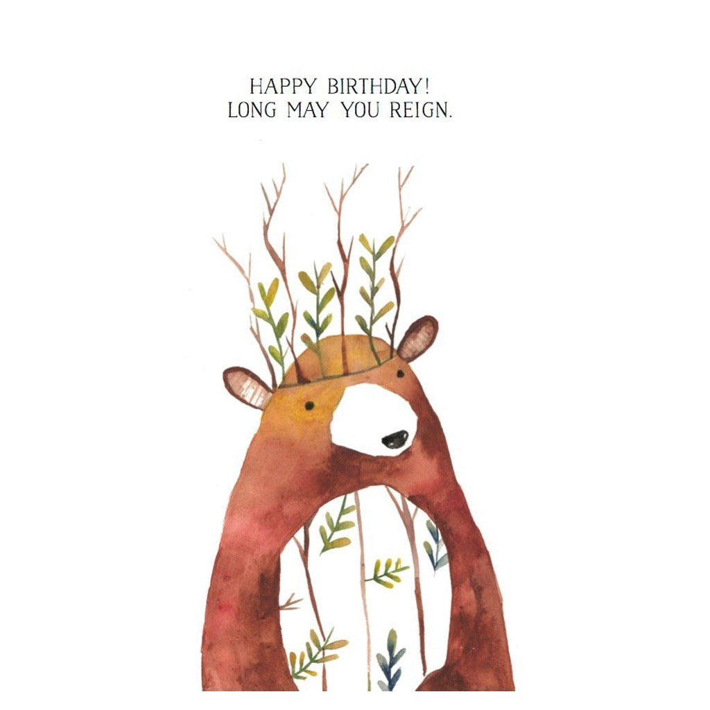 Bear King Birthday Card