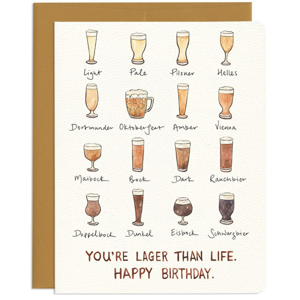 Beer Colours Birthday Card