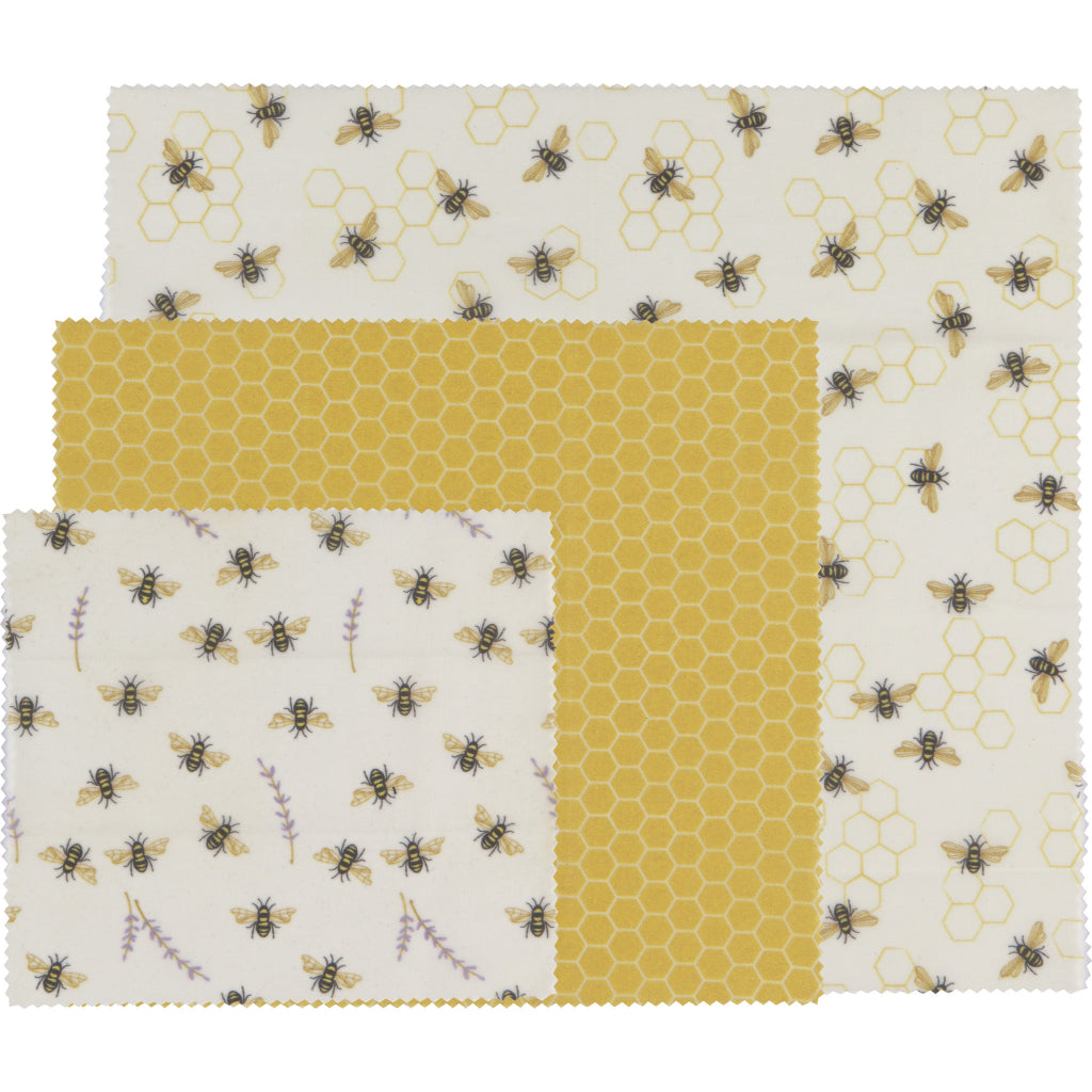 Bees Beeswax Wraps Set of 3