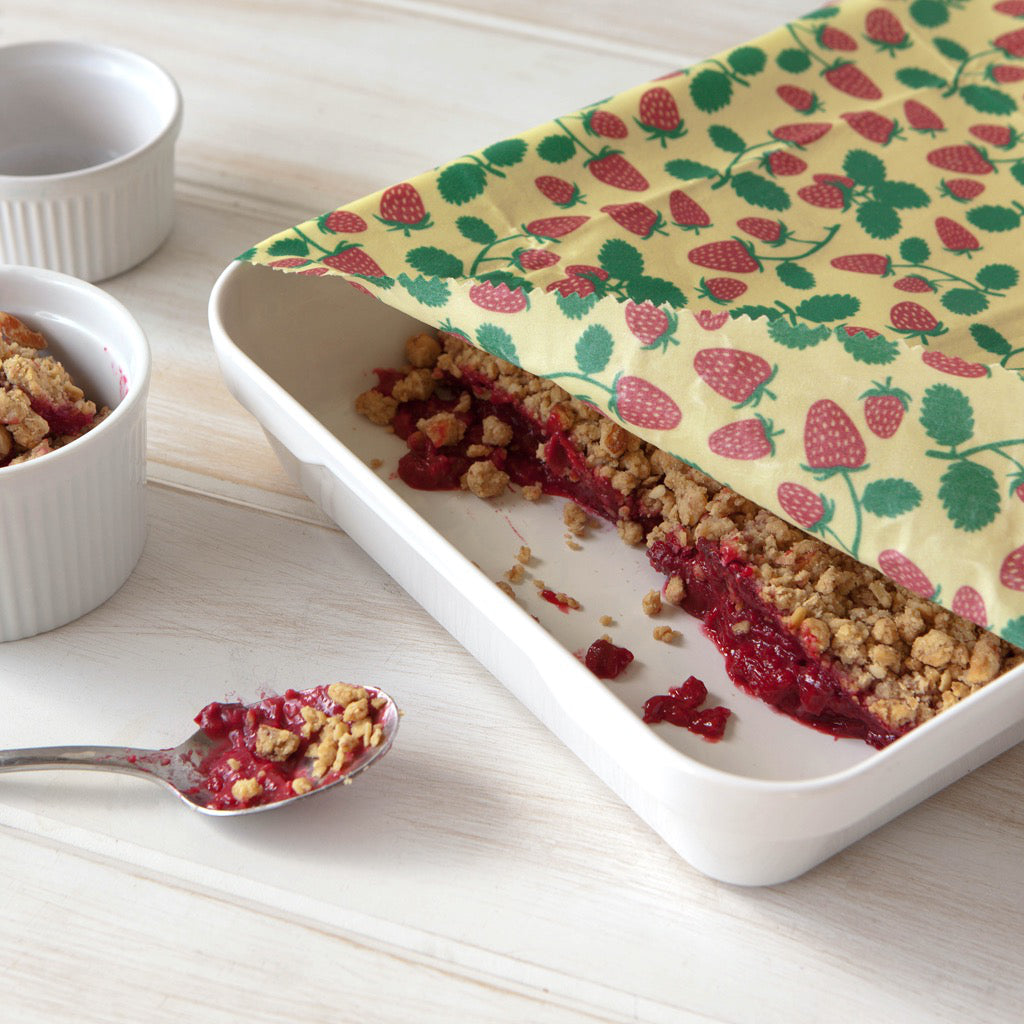 Berries & Fruit XL Beeswax Bread Wrap Lifestyle
