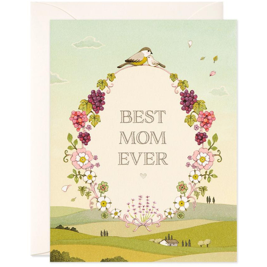 Best Mom Ever Wreath Card