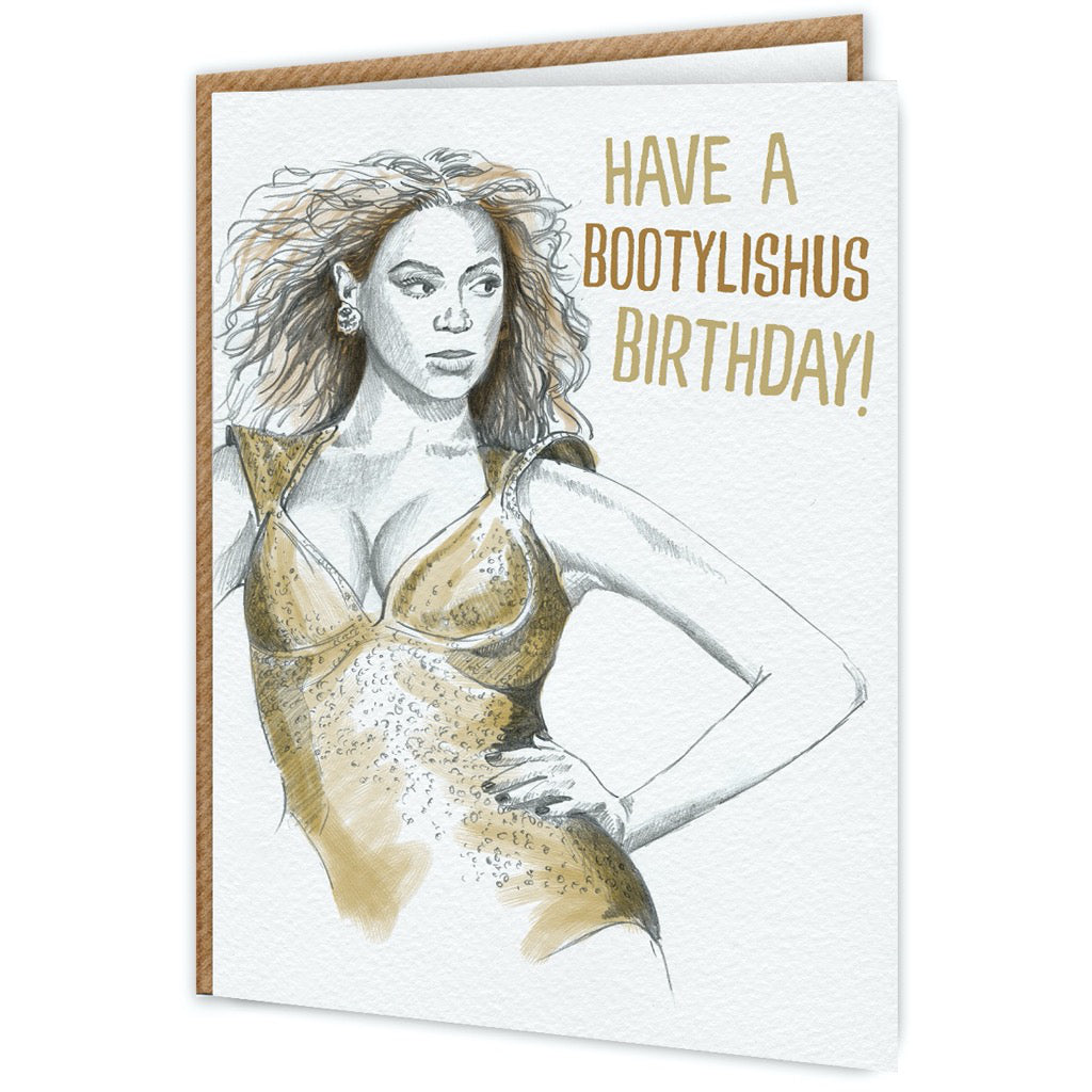 Beyonce Bootylishus Birthday Card