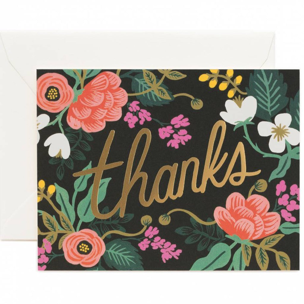 Birch Floral Thank You Card