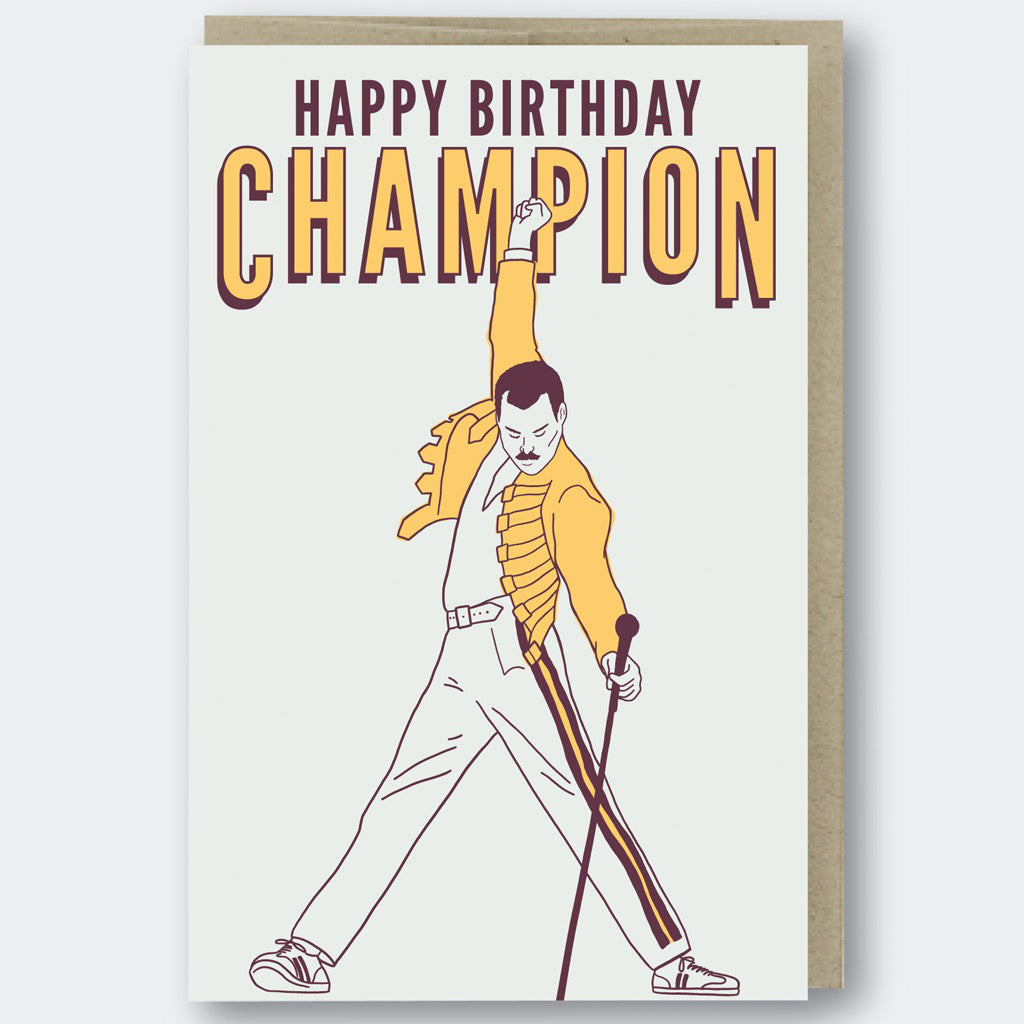 Birthday Champion Freddie Mercury Card