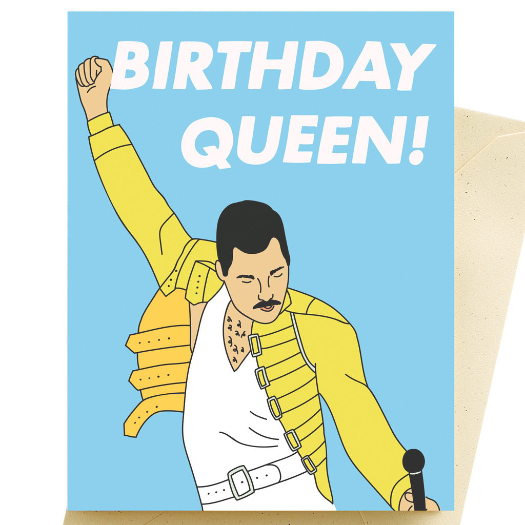 Birthday Queen Freddy Mercury Card