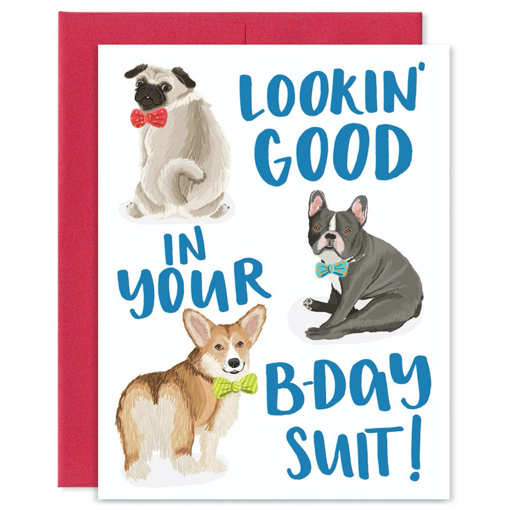 Birthday Suit Dogs Card
