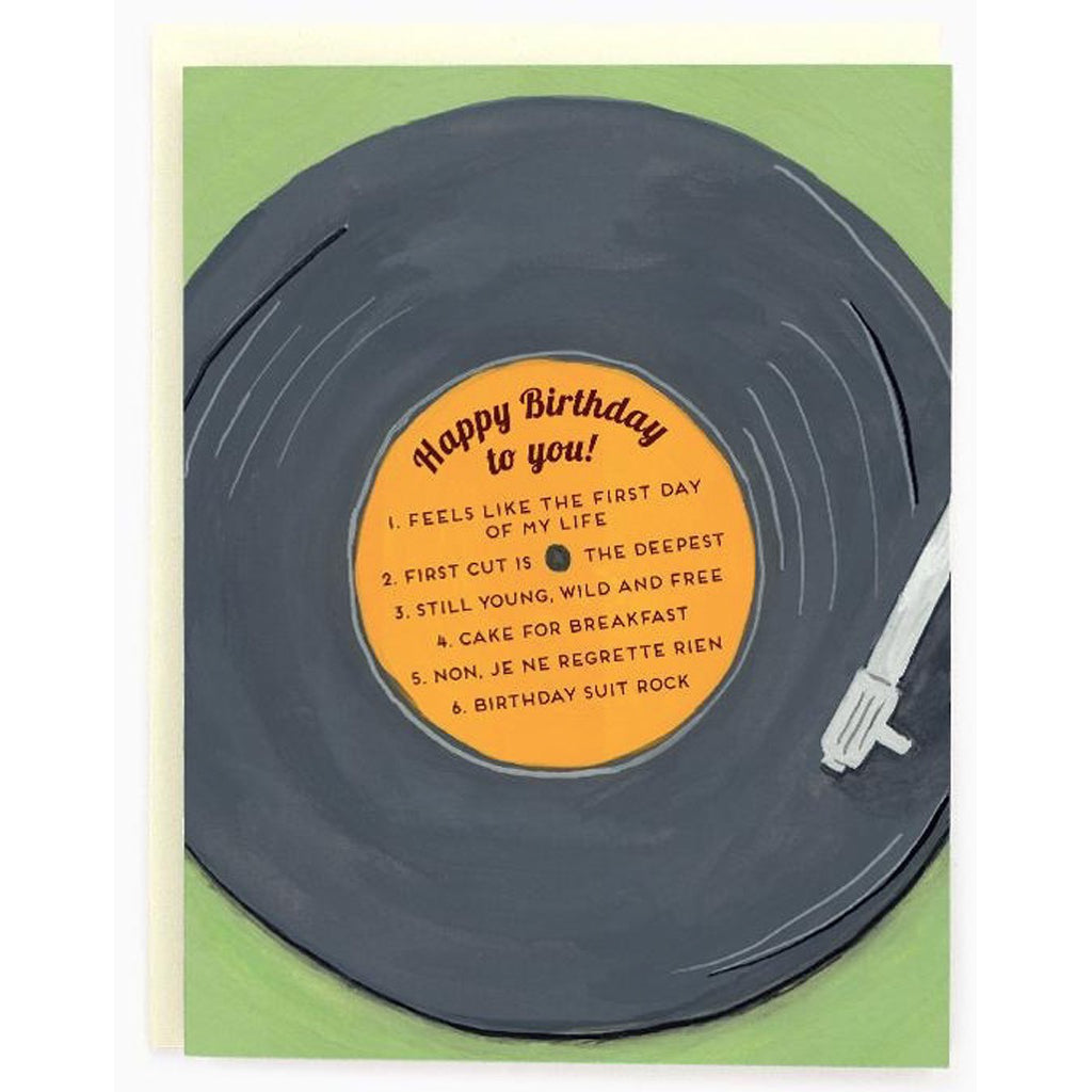 Birthday Vinyl Record Card
