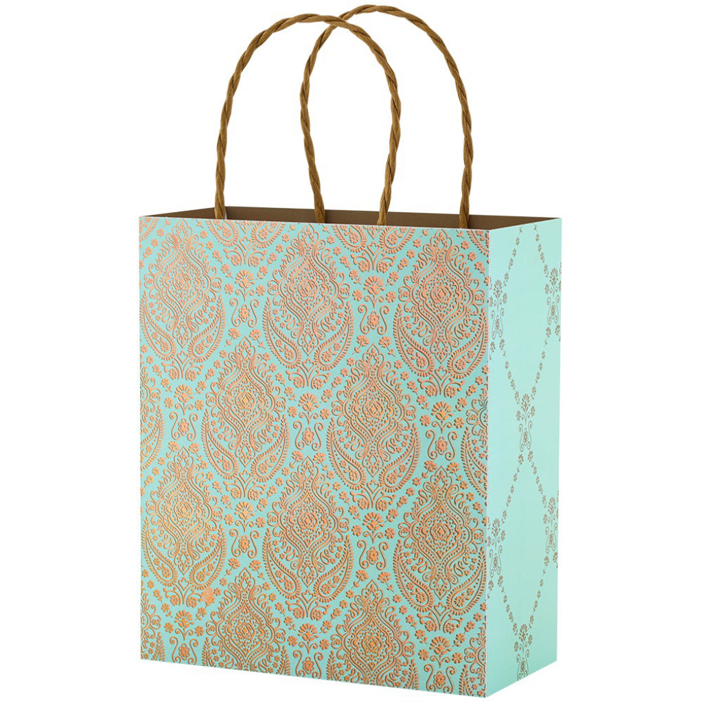 Block Print Paisley Kraft Tote