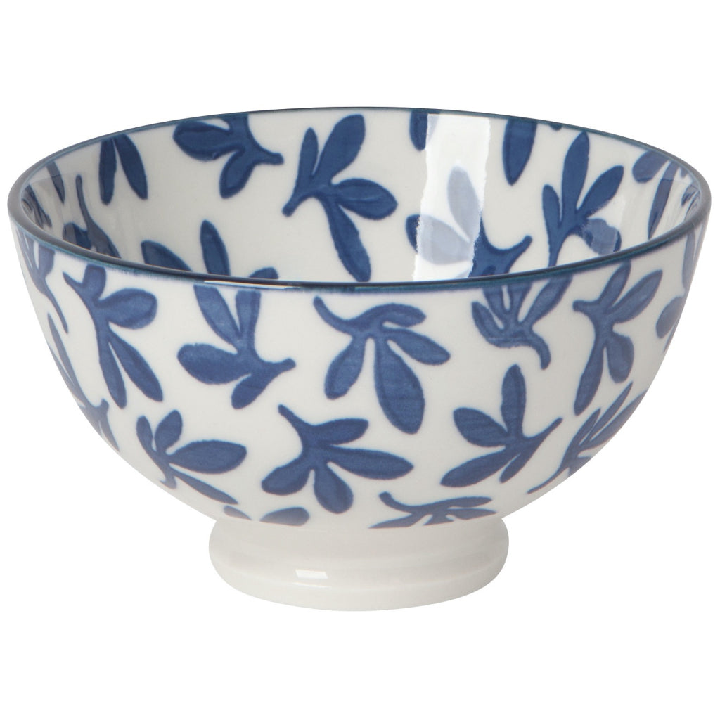 Blue Floral 4 Inch Stamped Bowl 