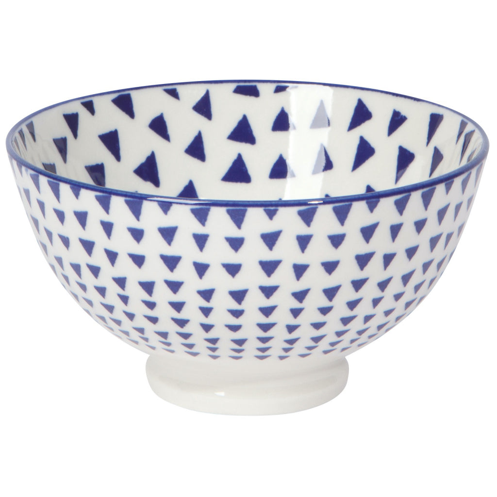 Blue Triangles Bowl 4 Inch