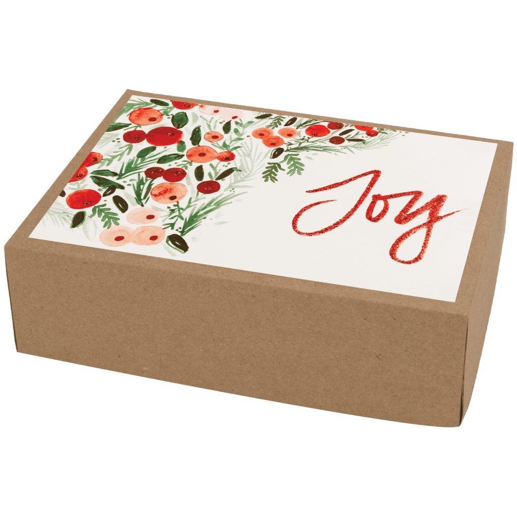 Botanical Joy Boxed Christmas Cards Package
