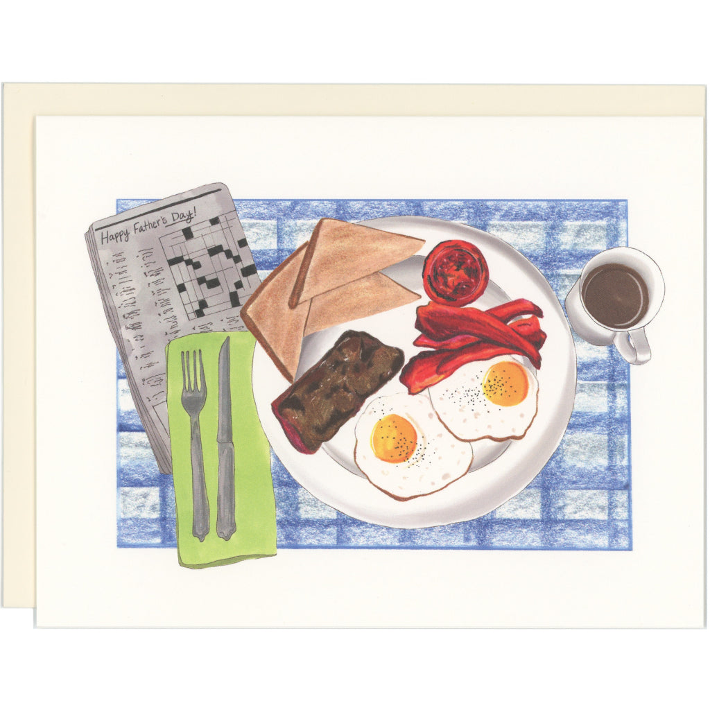 Breakfast In Bed For Dad Card