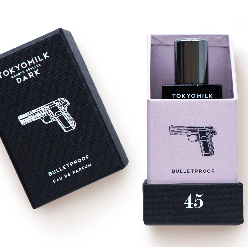 Packaging of Bulletproof Perfume.