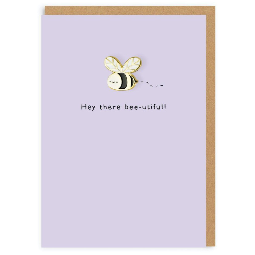 Bumblebee Enamel Pin Greeting Card