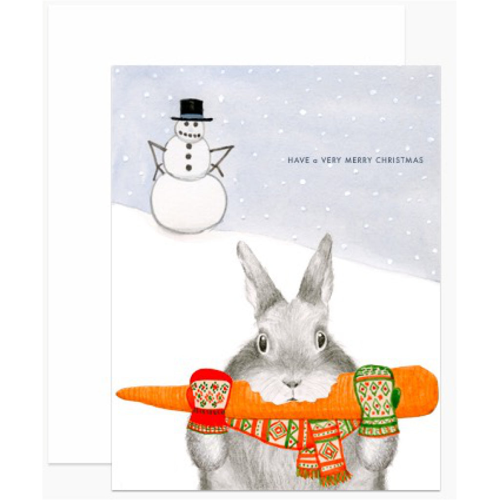 Bunny Eating Carrot Card